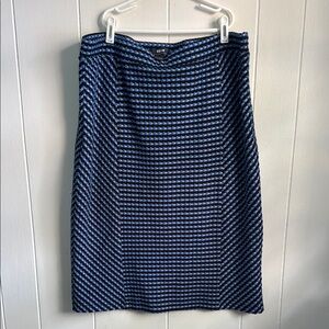 Maeve by Anthropologie Textured Indigo Pencil Skirt Sz XL
